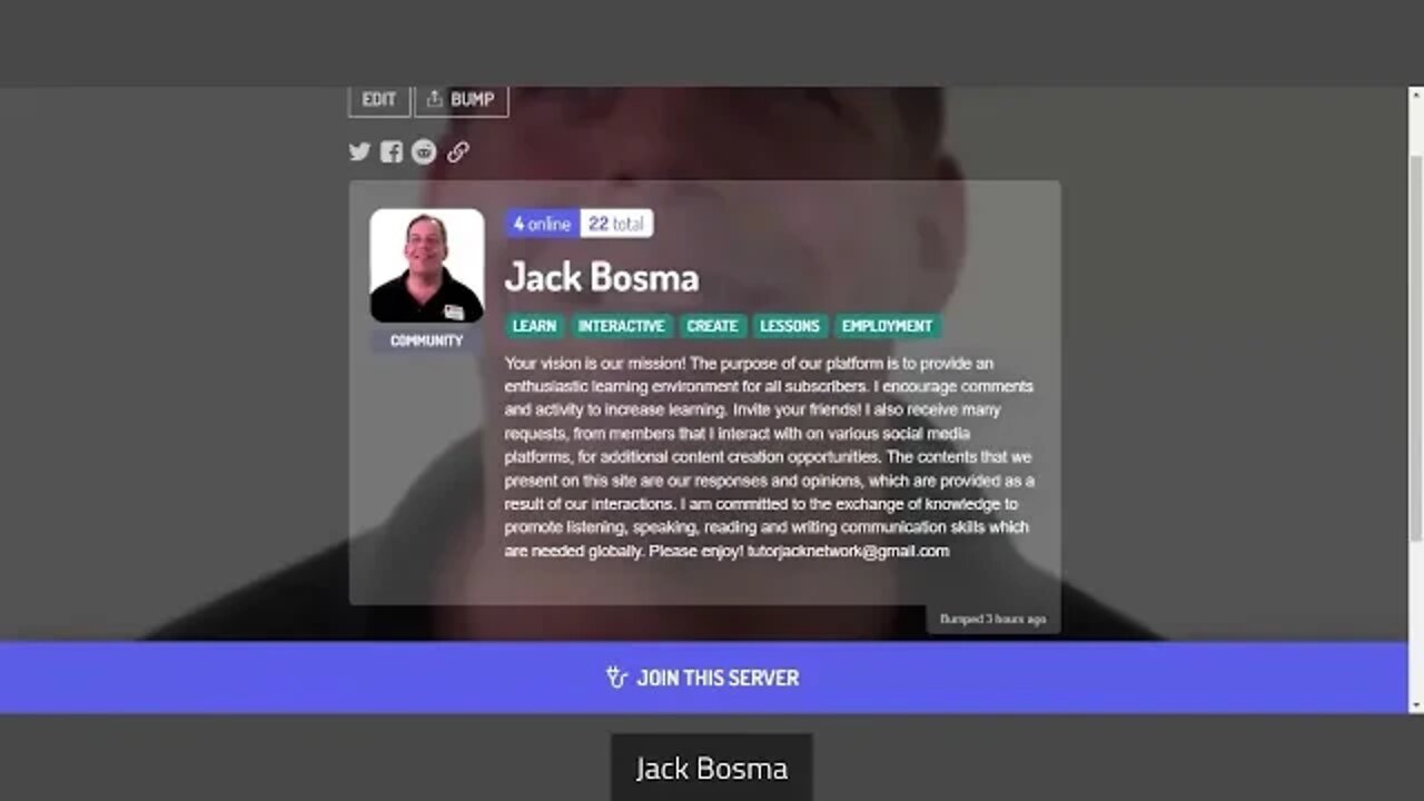 Jack Bosma Updated On Disboard And Discord