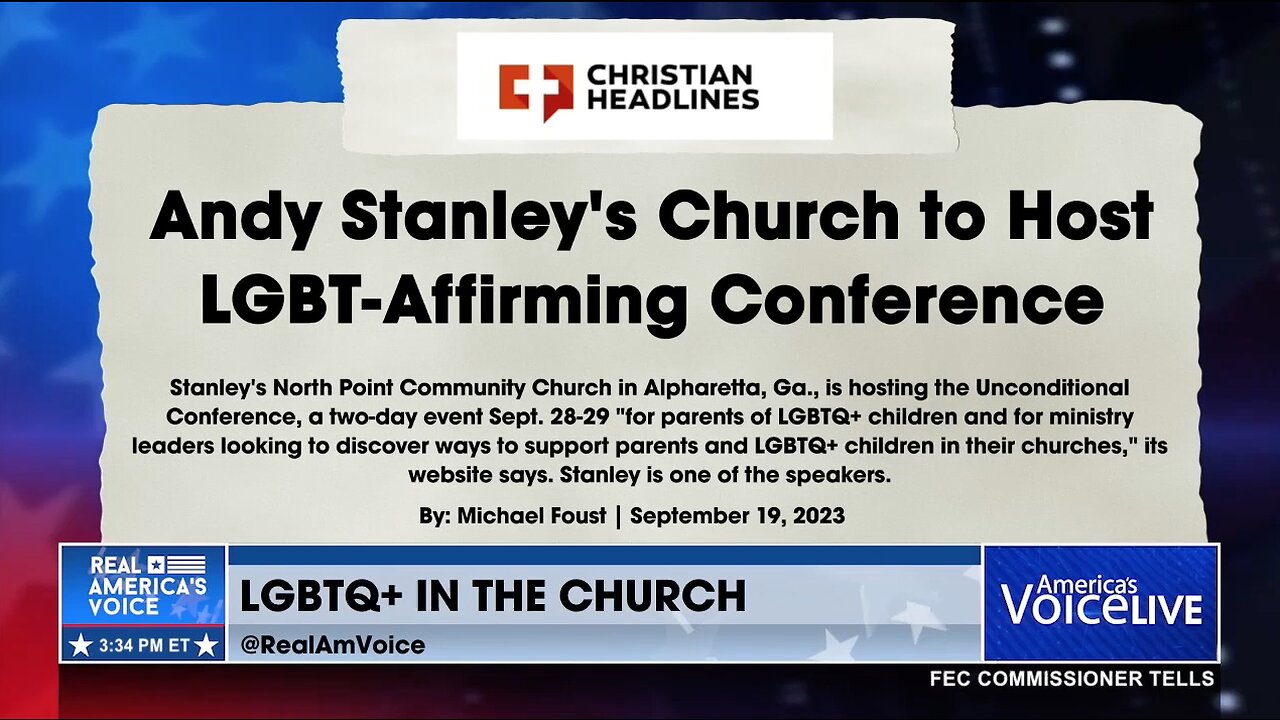 Andy Stanley | Andy Stanley's Church to Host LGBT-Affirming Conference - September 19th 2023