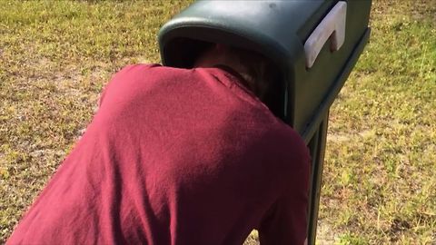 Kid Gets Head Stuck In Mailbox