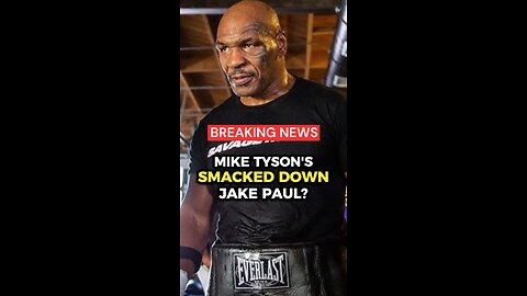 Mike Tyson just smack down Jake Paul OMG!