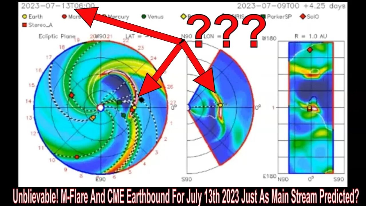 Unblievable! M-Flare And CME Earthbound For July 13th 2023 Just As Main Stream Predicted?