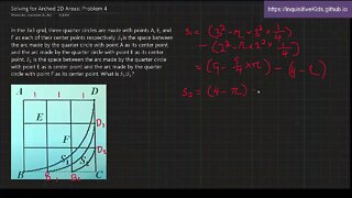 6th Grade Solving for Arched 2D Areas: Problem 4