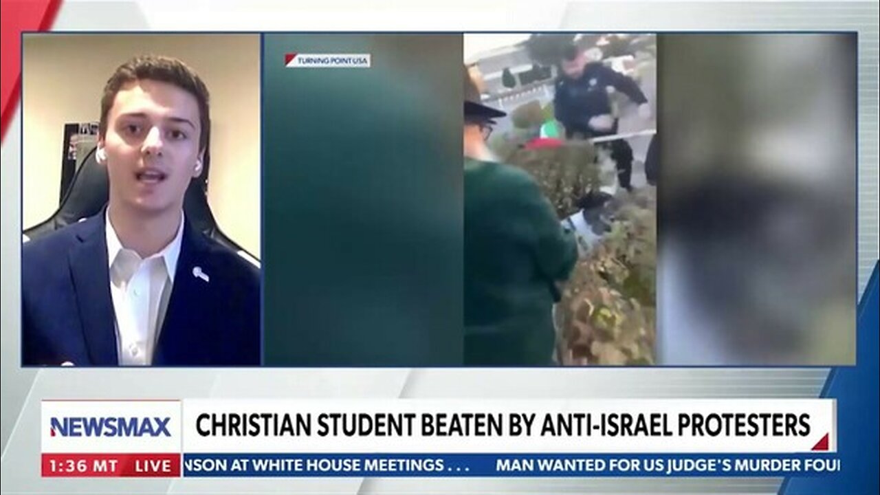 CHRISTIAN STUDENT BEATEN BY ANTI-ISRAEL PROTESTERS