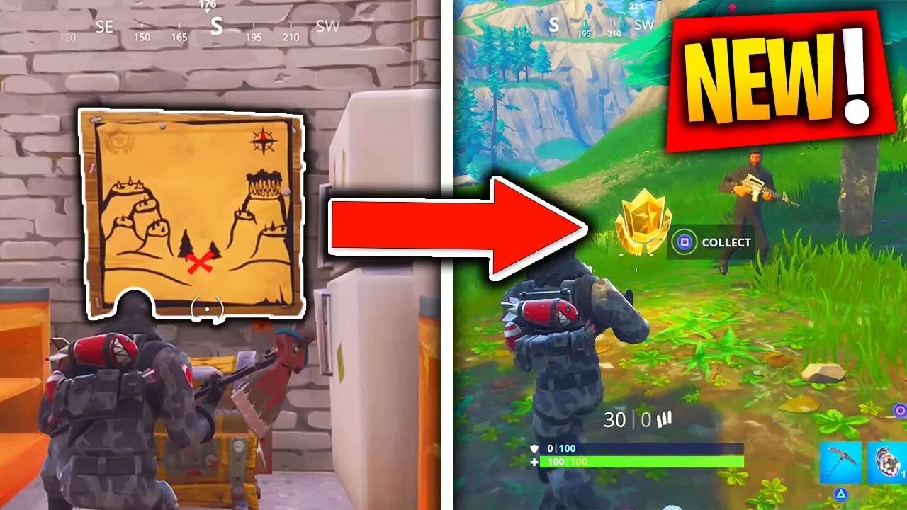 Fortnite "Snobby Shores Treasure Map" Location Week 3 Battle Pass Chalenge - Fortnite Battle Royale