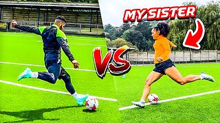 FOOTBALL CHALLENGES VS MY SISTER *For My Diamond Play Award 💎*