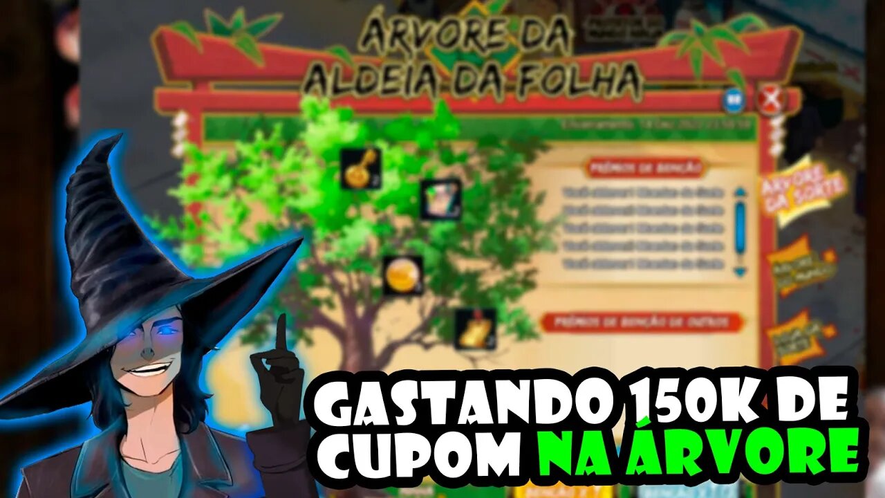 GASTANDO 150K NA ARVORE [EVENTO FIM DE ANO] #narutoonline #tomoyosanbruxao #150knarutoonline