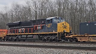 CSX Heritage 1877 C&EI Heritage & Amtrak Pass Thru CSX Syracuse Terminal Sub 12-14-2024