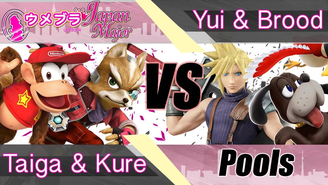 Taiga & Kure vs. Yui & Brood - Wii U Doubles Pools - Umebura Japan Major