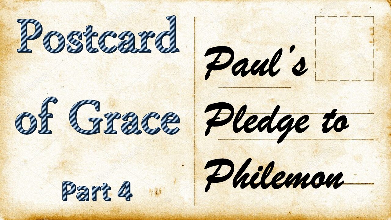 POSTCARD OF GRACE (Part-4 Personal Pledge)