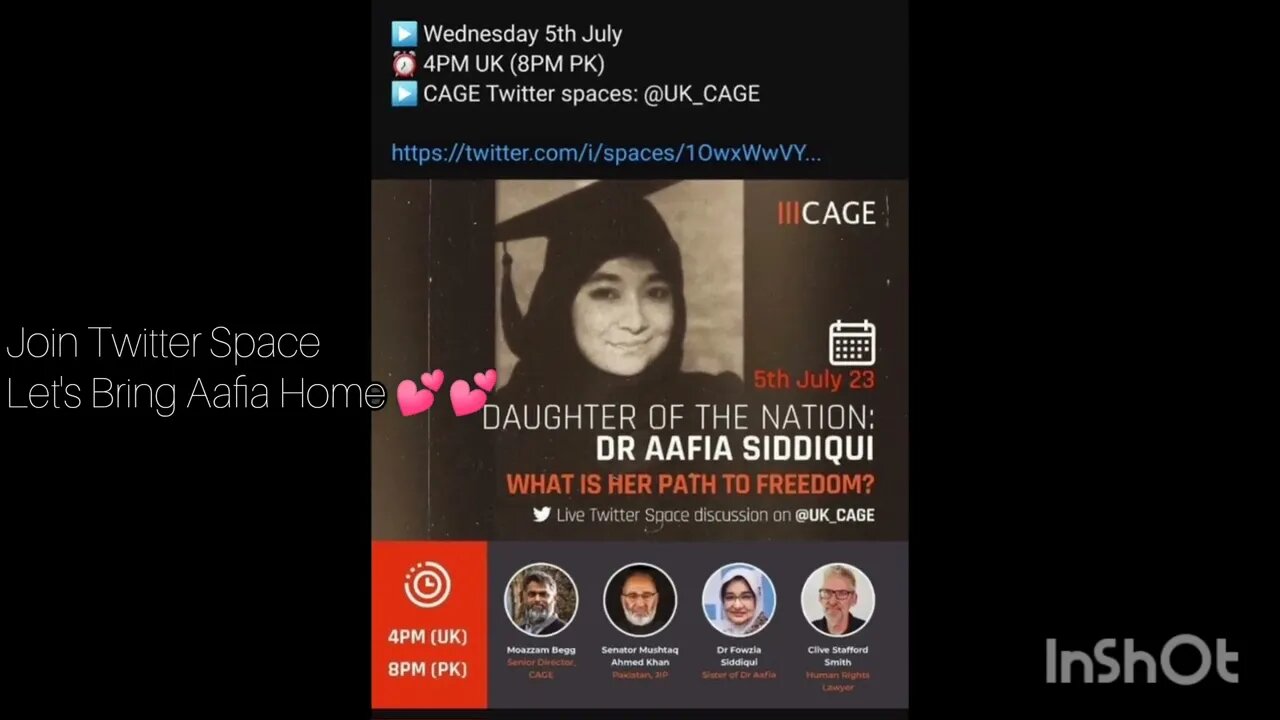 #aafiasiddiqui Twitter Space 5th July 4pm UK (8pm PK) Lets Bring Aafia Home NOW 🕋💯💕