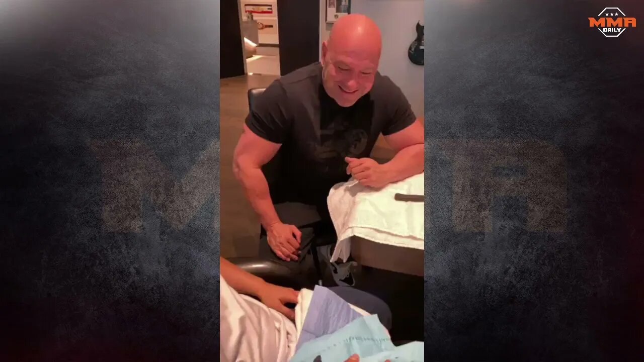 Dana White's social media guru cut himself playing with Dana's knife