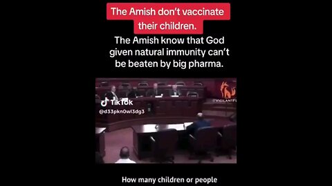 The Amish don't vaccinate their children