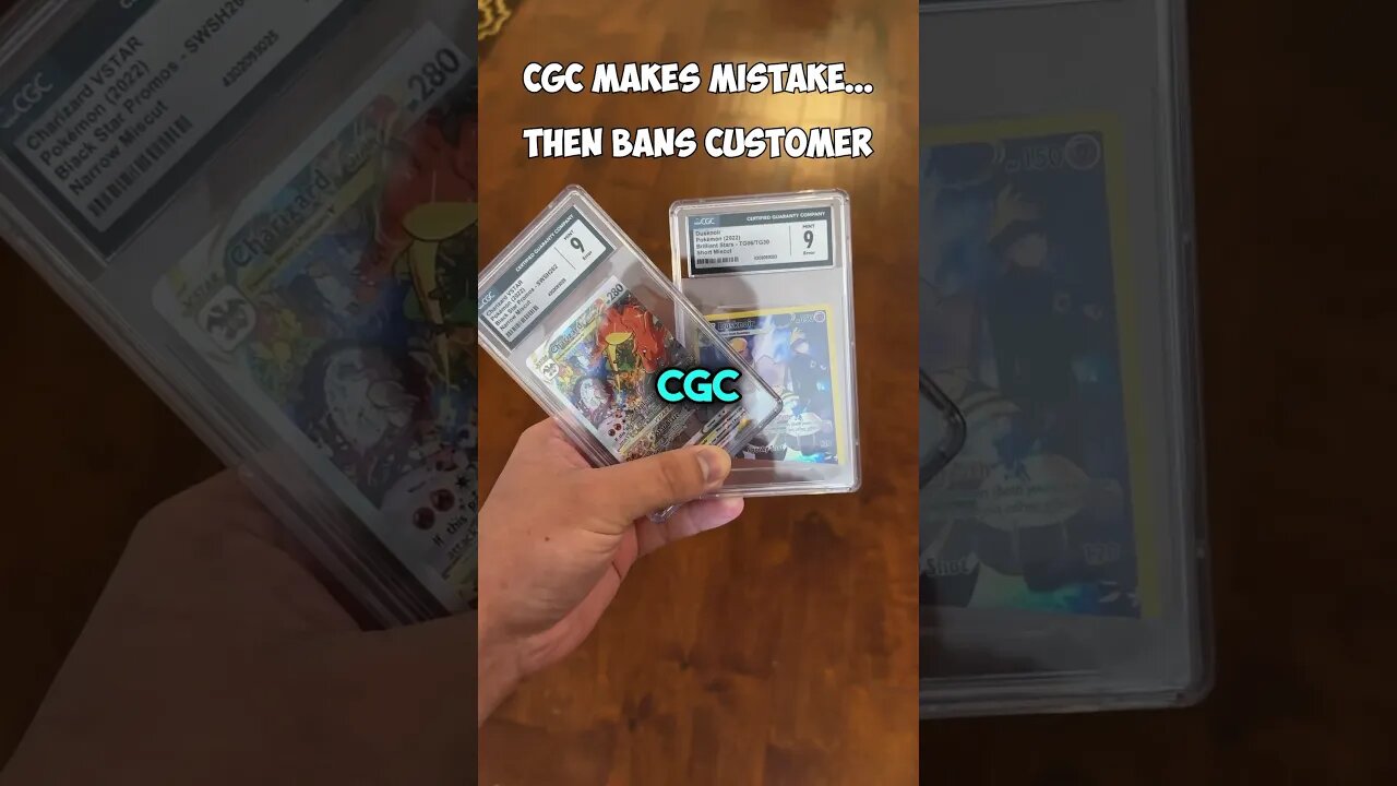 CGC incorrectly graded cards then bans customer