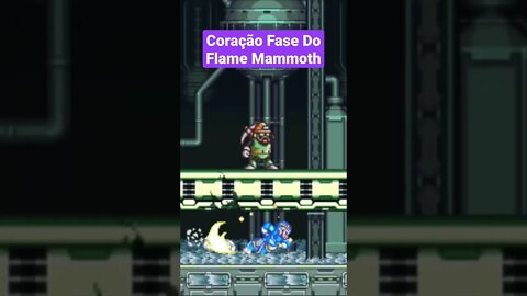 Heart Tank na Fase do Flame Mammoth - Mega Man X - Snes