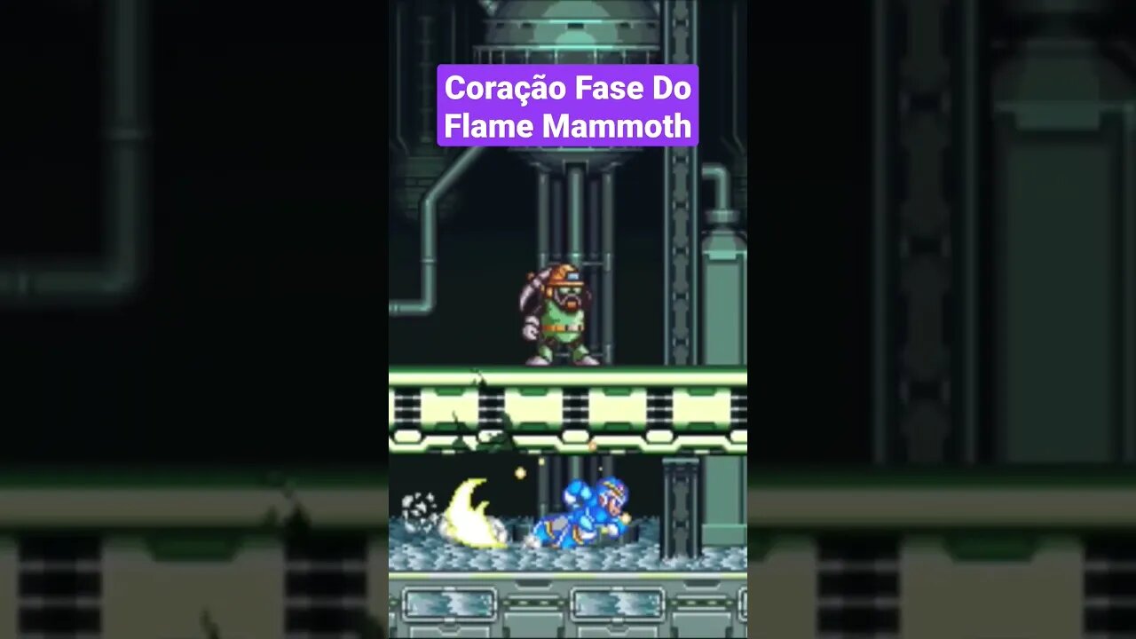 Heart Tank na Fase do Flame Mammoth - Mega Man X - Snes