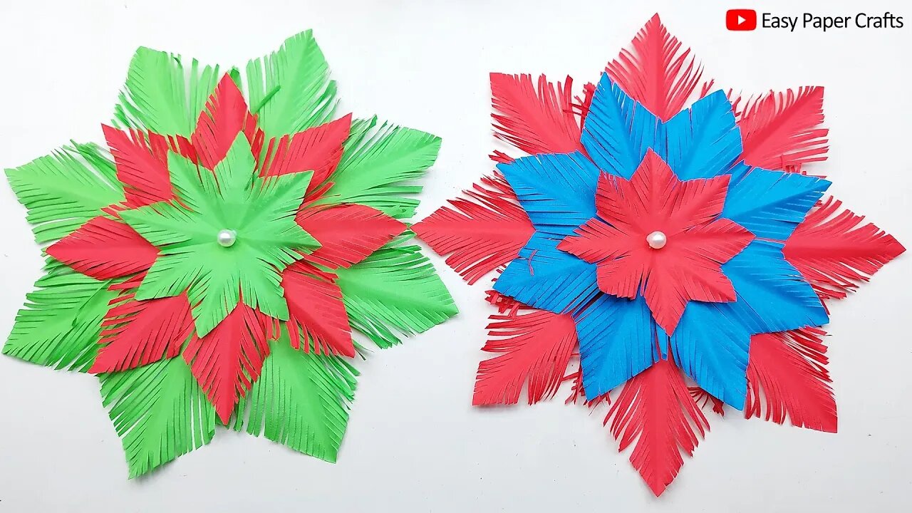 Paper Flower Making Easy | How to Make Paper Flowers Step by Step | Easy Paper Crafts