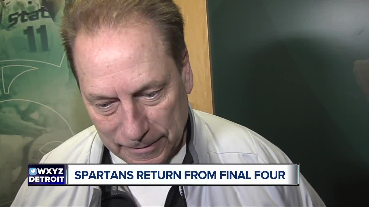 Tom Izzo, Spartans return from Final Four