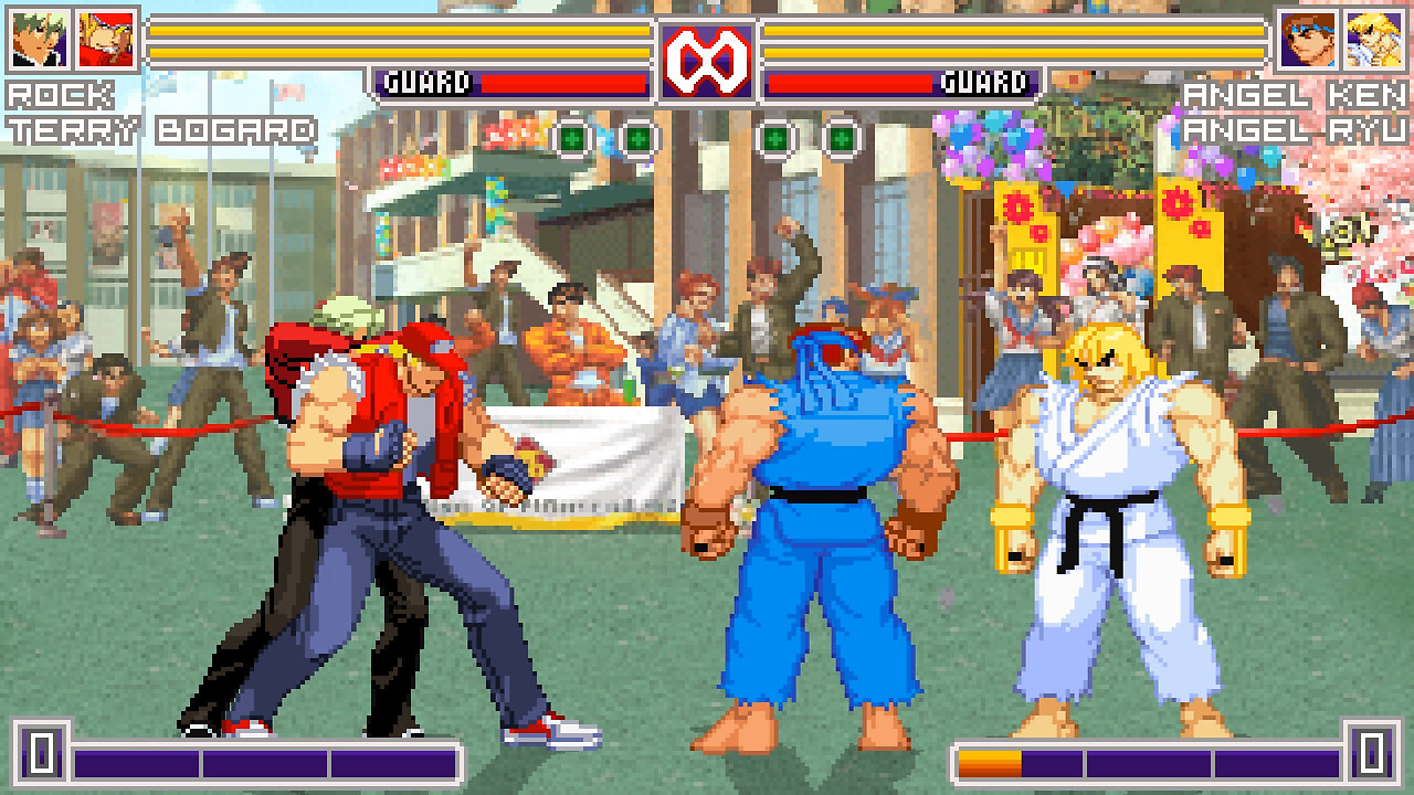 MUGEN - Terry Bogard & Rock vs. Angel Ryu & Angel Ken - Download