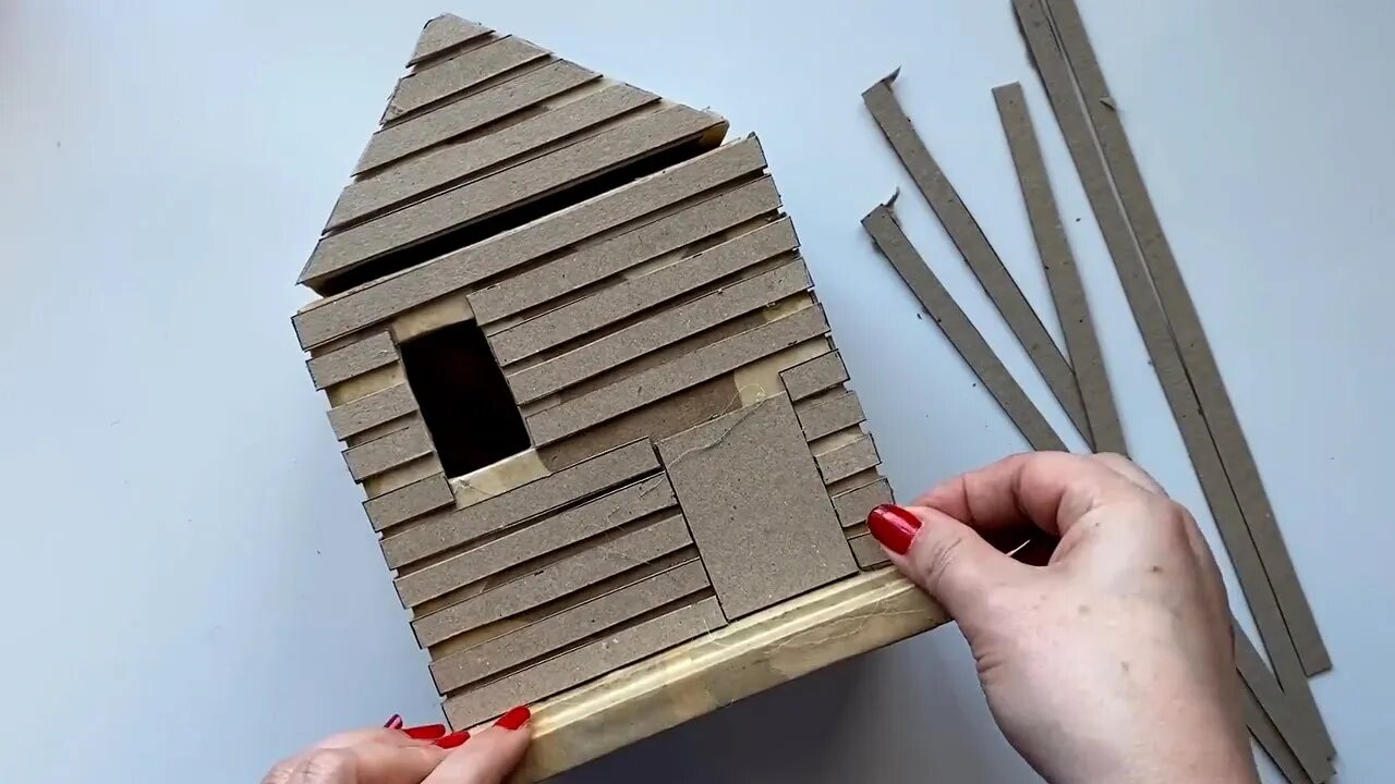 6 Ideas for miniature houses | DIY Miniature cardboard house | Cardboard craft idea