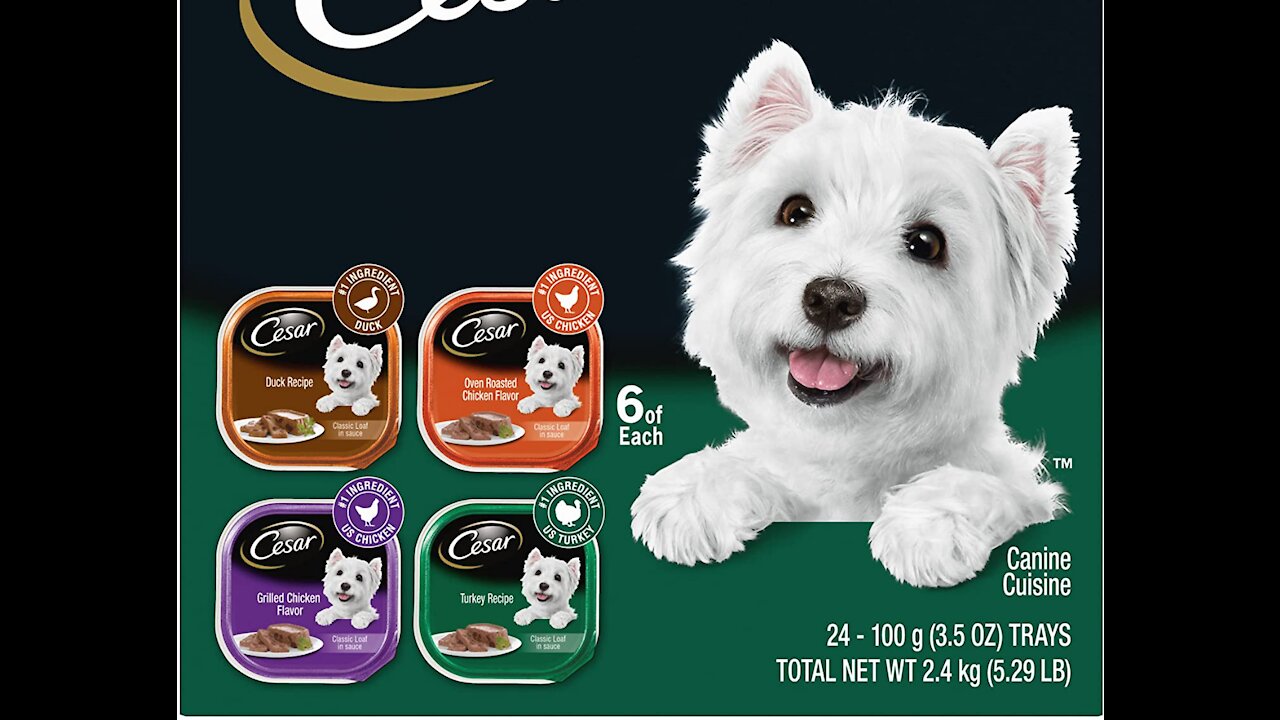 Cesar Gourmet Wet Dog Food Variety Packs – 24 Trays