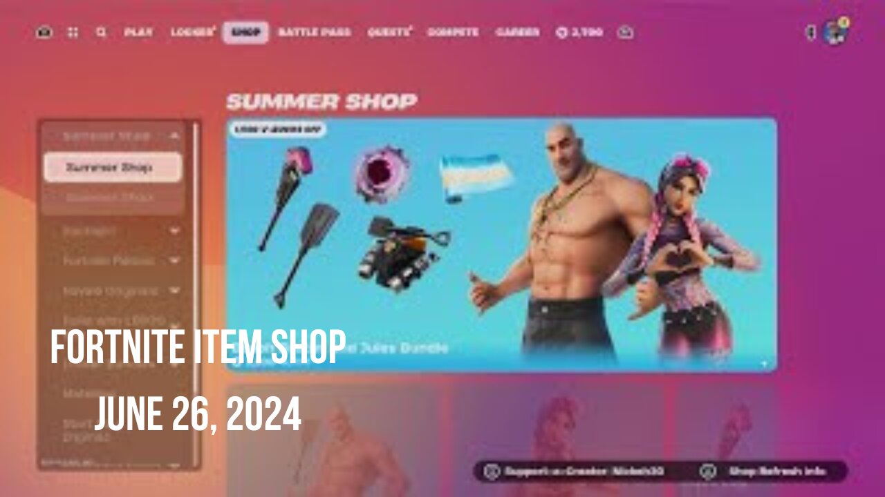 Fortnite Item Shop|June 26, 2024