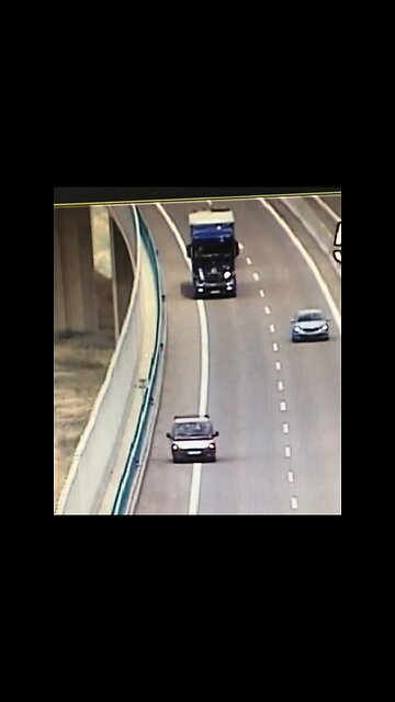 First truck was trying to setup the truck behind him