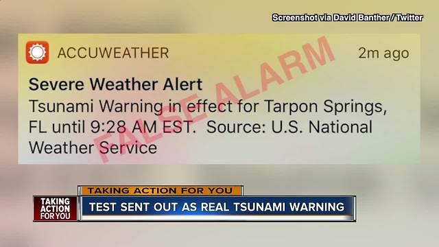 Tsunami Alert for Tampa Bay Area was just a test