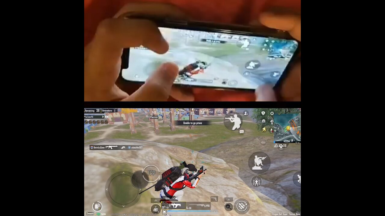 PUBG mobile 1vs3 with handcam