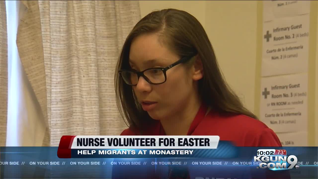 Nurses spend Easter weekend helping migrants at Benedictine Monastery