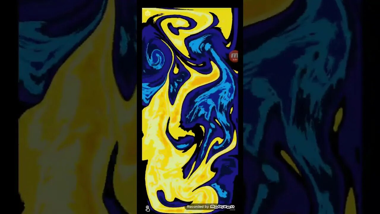 #shorts Magic fluids app for Android. blue and yellow goo 2