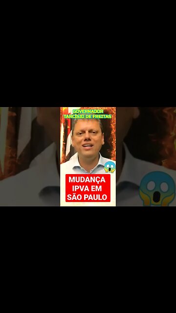 GOVERNADOR TARCÍSIO DE FREITAS FAZ MUDANÇA EM IPVA EM SP ✨👍👍😉✨ #shorts