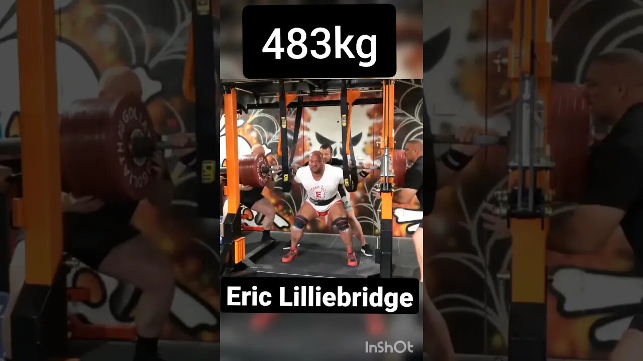 Agachamento de absurdos 483kg de Eric Lilliebridge. #Shorts