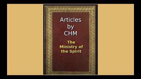 Articles of CHM The Ministry of the Spirit Audio Book