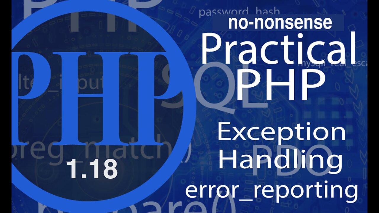 video #18 - Exception Handling