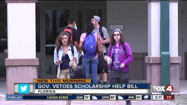 Push to bolster college aid vetoed by Florida Gov. Scott