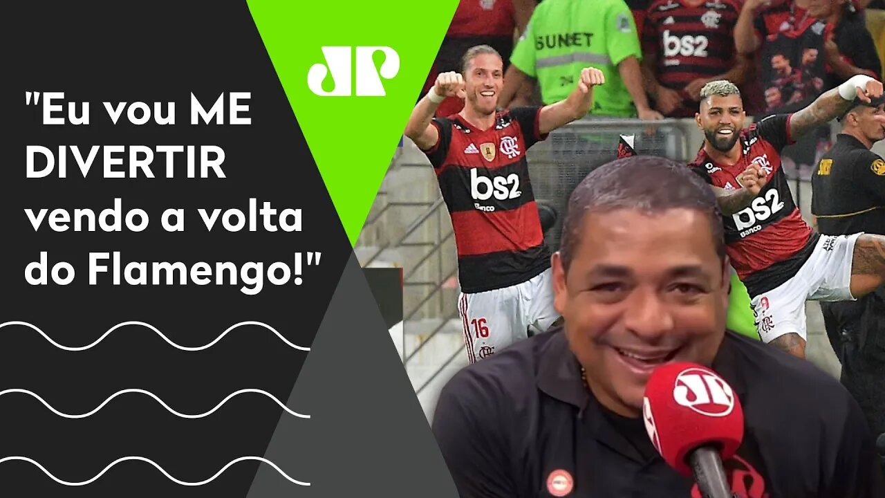 Provocou? Vampeta diz: "Eu vou ME DIVERTIR vendo a volta do Flamengo!"