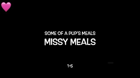 Missy Meals 1-5