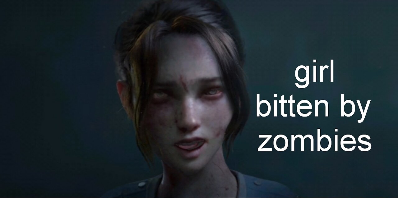 Girl bitten by zombies