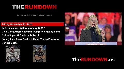 #825 - Is Trump's New AG Nominee, Pam Bondi Anti-Gun?