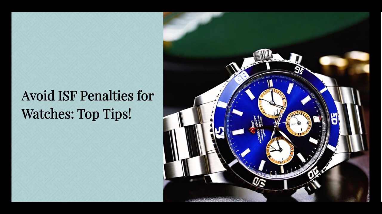 Mastering ISF Compliance: How to Avoid Penalties for Watch Imports