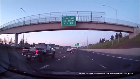 Ride Along with Q #18 NE Glisan WB to I-205 SB to SE Powell to 52nd - 04/13/20 - Video by Q Madp