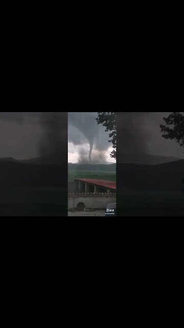 Tornado near Inner Mongolia, China this afternoon. Just incredible....