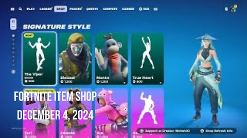 Fortnite Item Shop|December 4, 2024(*New* The Viper Emote)