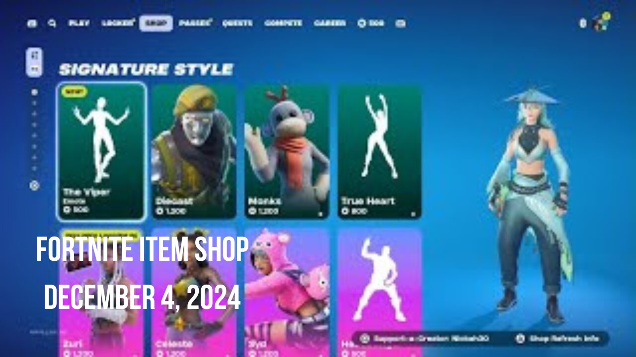 Fortnite Item Shop|December 4, 2024(*New* The Viper Emote)