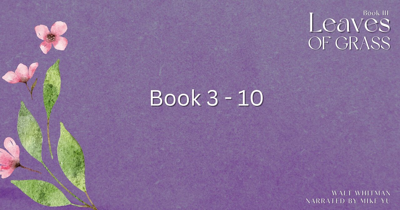 Leaves of Grass - Book 3.10 - Walt Whitman