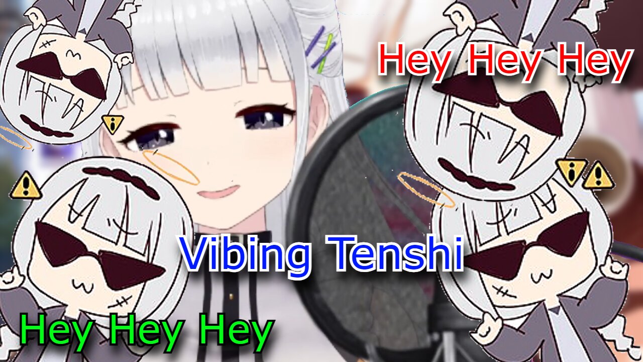 comedian vtuber shirayuri lily vibing with the music - Hey hey hey!