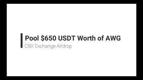 Finalizado - Airdrop Competição - CBX - $ 650 USDT