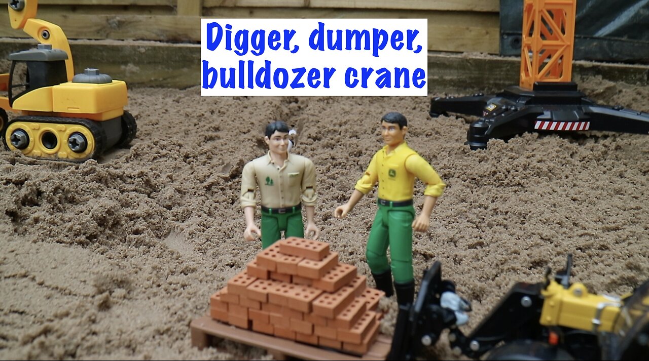 Digger, dumper, bulldozer & crane