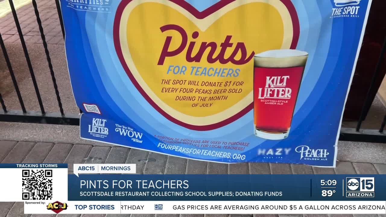 Scottsdale restaurant hosts back-to-school supply drive, 'Pints for Teachers'