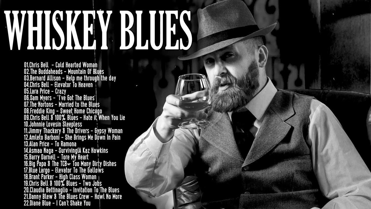 Enjoy Whiskey Blues 🎸 Great for background music while studying, relaxing, sleeping 🎸 Slow Blues